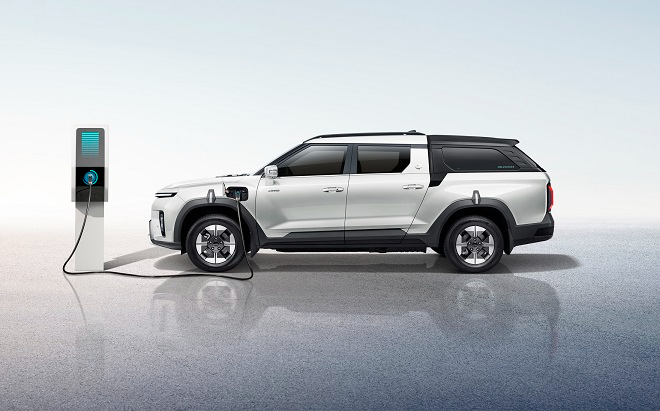 전기픽업으로 돌아온 무쏘EV, 디자인 공개