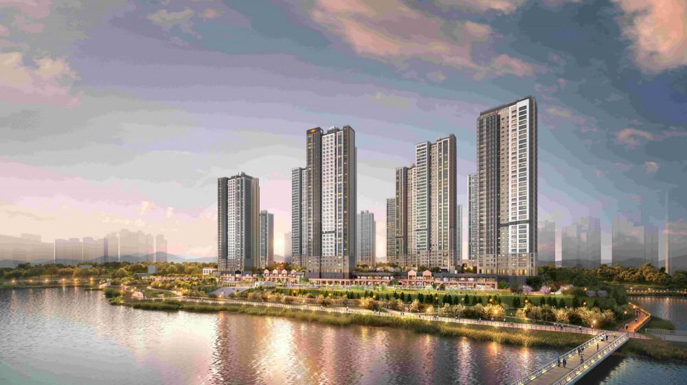 e편한세상 성성호수공원 단지 투시도./사진제공=DL이앤씨