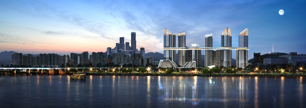 HDC현대산업개발의 ‘용산정비창 전면1구역’ 예상 단지 투시도. / 사진제공=HDC현대산업개발