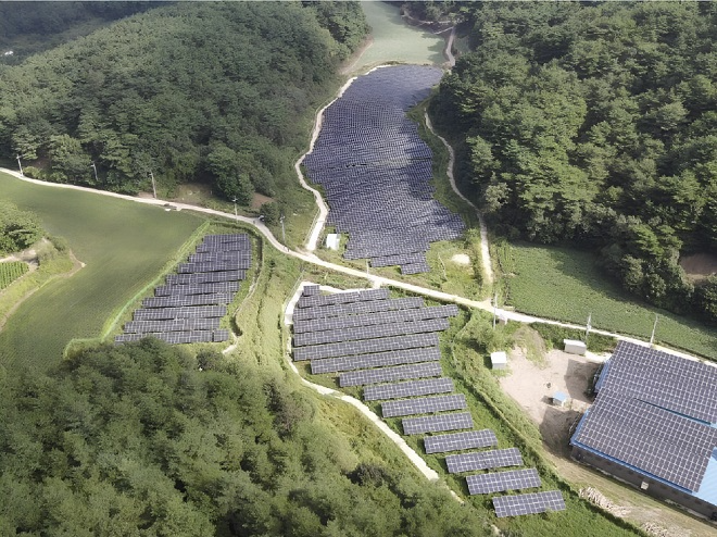 SK이터닉스 ‘솔라파크 봉화 법전1호’ 태양광 발전소. 사진제공=SK이터닉스