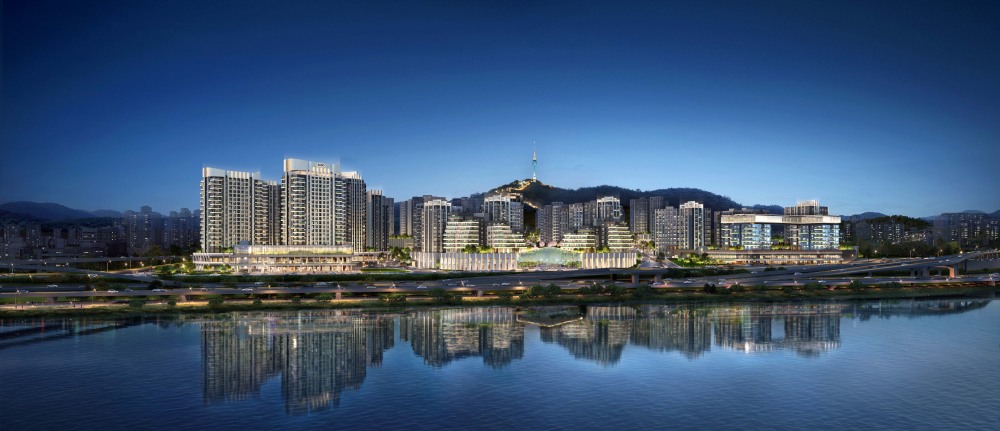 DL이앤씨 ‘아크로 한남’ 단지 투시도./사진제공=DL이앤씨