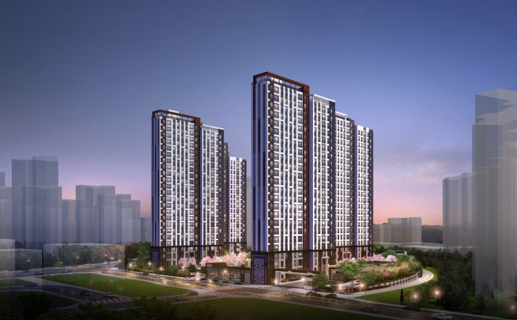 평택 고덕 A48블록 금성백조 예미지 야경 투시도./사진제공=금성백조