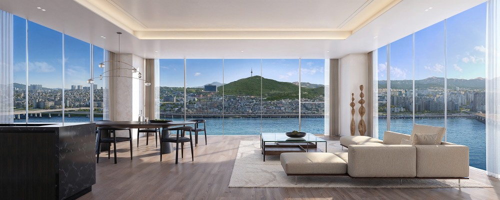 현대건설, 압구정2구역 3면 개방 파노라마 한강조망./사진제공=현대건설