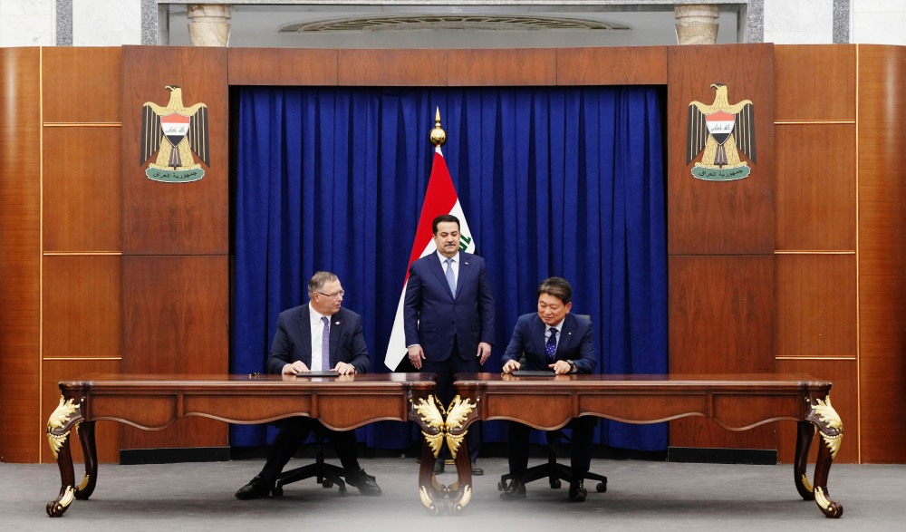 현대건설은 지난 14일 이라크 총리실에서 약 30억달러 규모의 해수공급시설 프로젝트에 관한 계약을 체결했다./사진제공=현대건설