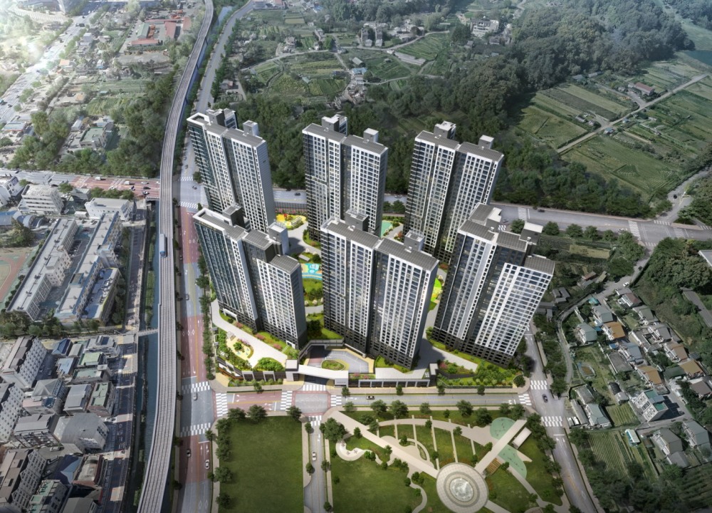 용인 푸르지오 클루센트 조감도./사진제공=HM그룹