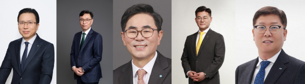 ▲(왼쪽부터) 전필환 신한캐피탈 대표, 김용석 하나캐피탈 대표, 기동호 우리금융캐피탈 대표, 장종환 NH농협캐피탈 대표, 김성욱 iM캐피탈 대표