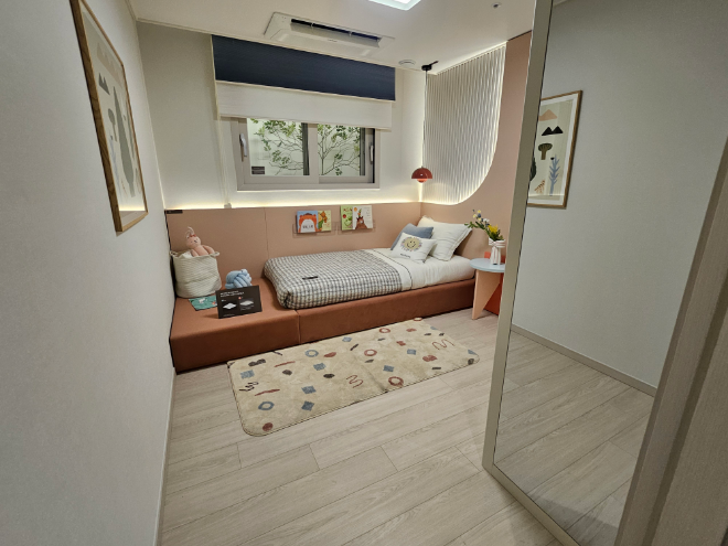 '안양역센트럴아이파크수자인' 견본주택 59B㎡타입 자녀방./한국금융신문 조범형 기자