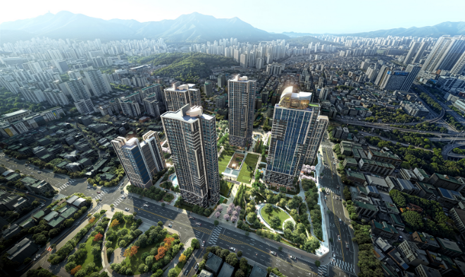 힐스테이트 금정 센터포인트 조감도./사진제공=현대건설