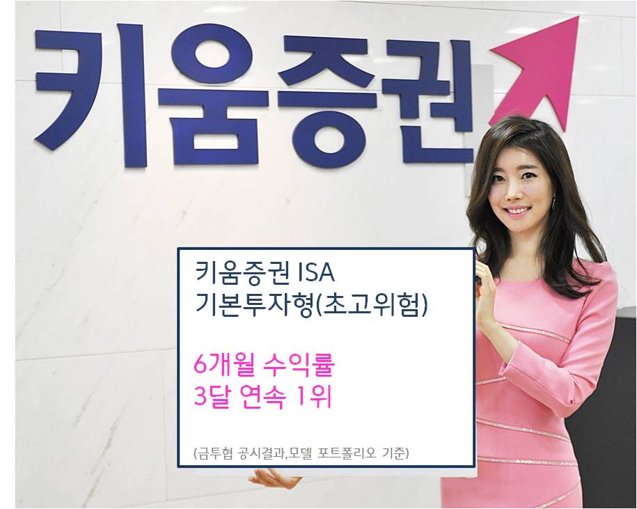 키움증권, ISA 초고위험형 6개월 수익률 3달 연속 1위