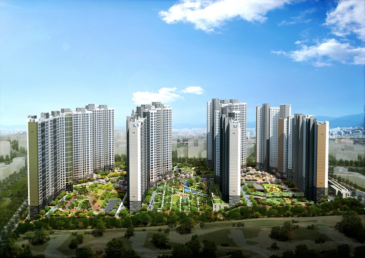 △‘로열파크 씨티 장성 푸르지오’ 투시도 /사진제공=대우건설