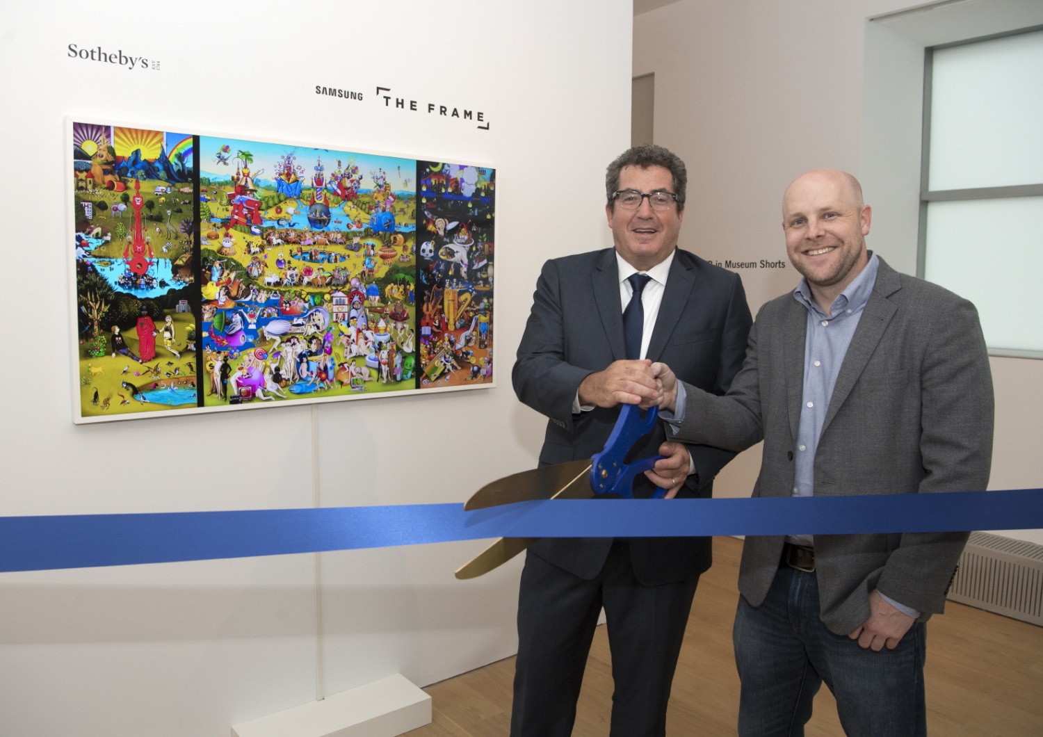 △데이비드 굿맨(David Goodman) 소더비 디지털 마케팅 책임자(왼쪽)와 브랫 바너(Brandt Varner) 삼성전자 미국법인 상무 /사진제공=삼성전자