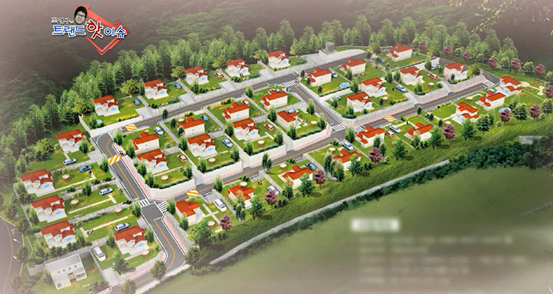 사진:서울경제tv '조영구의 트랜드핫이슈'에 소개된 고성행복마을 조감도