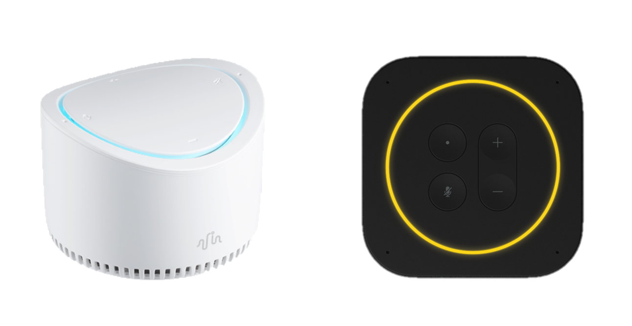 △SK텔레콤 ‘누구 미니’(왼쪽)와 카카오 ‘카카오 미니’