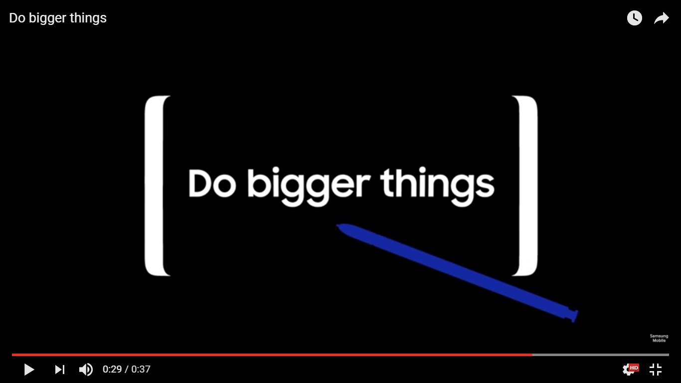 △삼성전자가 공개한 갤럭시노트8 티저영상 /사진=유튜브 영상 캡처