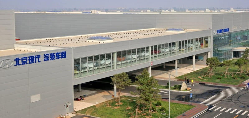 베이징현대 중국 창저우공장 전경.