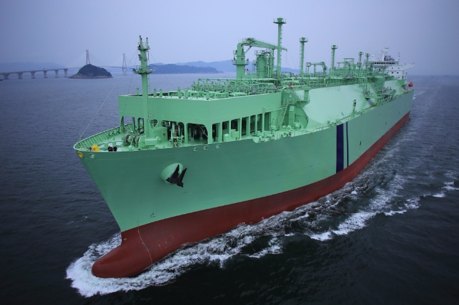 삼성중공업이 2015년에 건조한 동급(17만입방미터) LNG-FSRU.사진=삼성중공업.