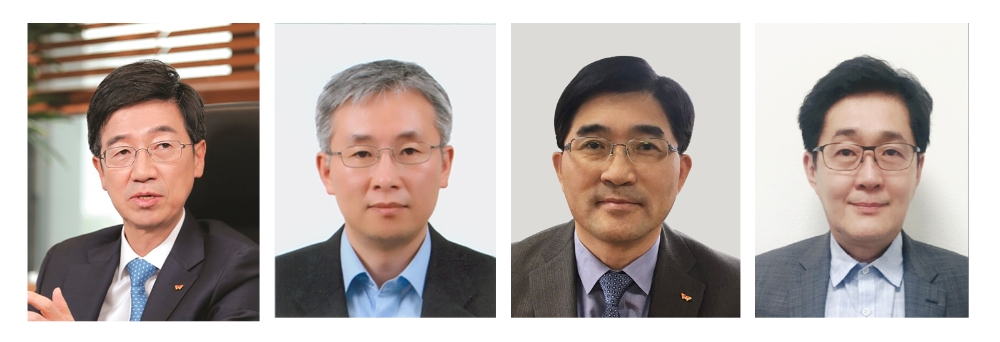 △(왼쪽부터) 박성욱 부회장, 김진국 부사장, 이명영 부사장, 토니윤 부사장