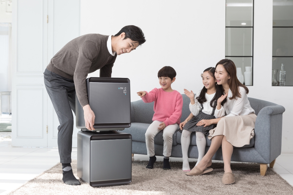 △모듈형 공기청정기 삼성 큐브