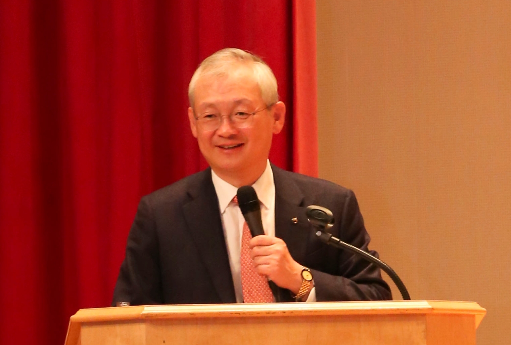 정영채 NH투자증권 사장이 23일 열린 취임 기자간담회에서 인사말을 하고 있다.