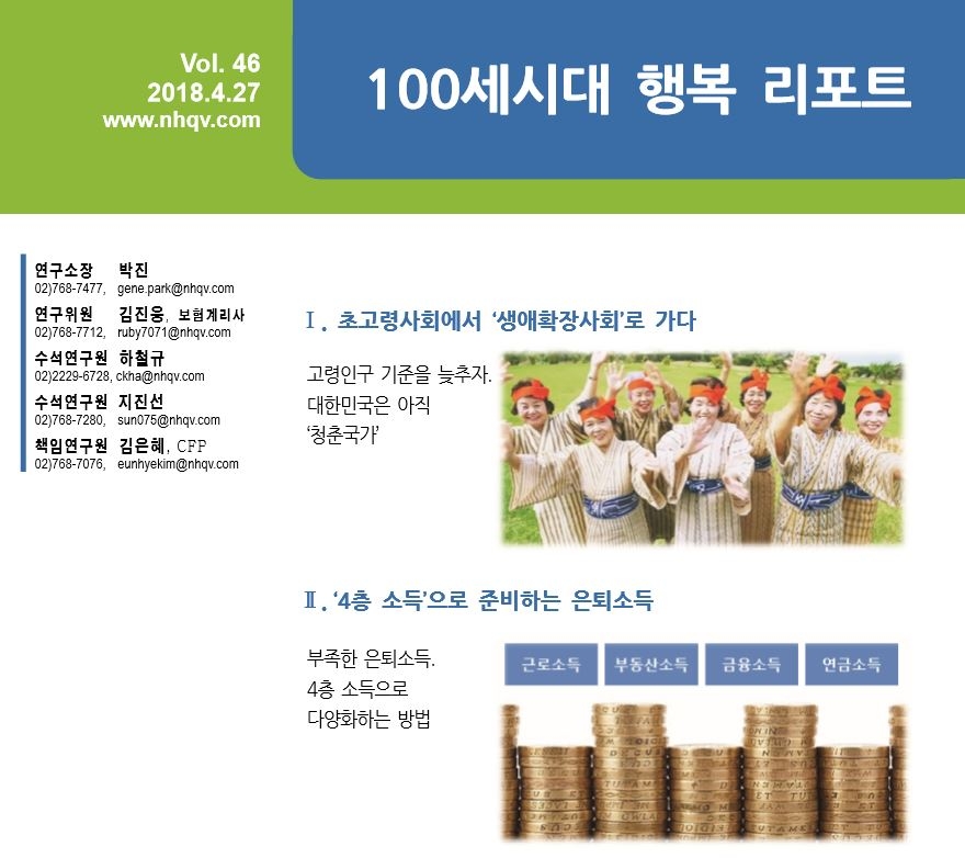 NH투자증권 ‘100세시대 행복리포트 46호’ 발간