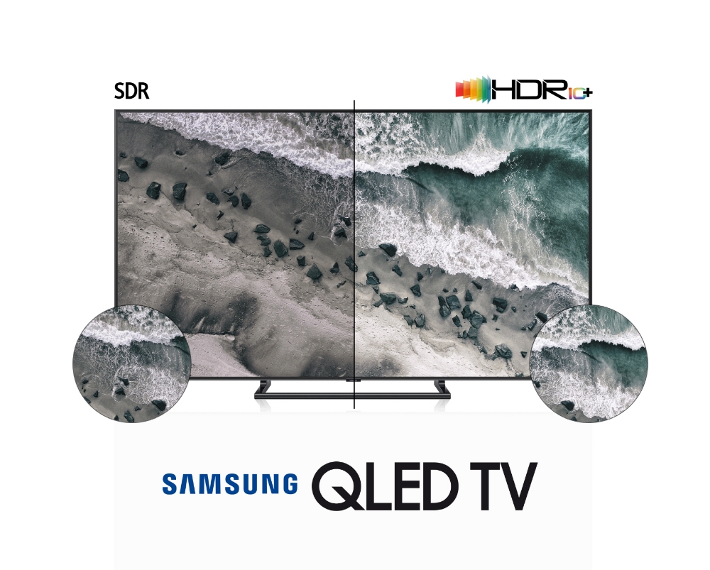 △삼성전자의 2017년형·2018년형 QLED TV와 UHD 전 라인업에 적용된 ‘HDR10+’는 삼성전자가 개발한 차세대 영상 표준 규격 기술로 매 장면마다 밝기와 명암비를 최적화해 영상의 입체감을 높여 주는 최신 HDR 규격이다 / 사진=삼성전자