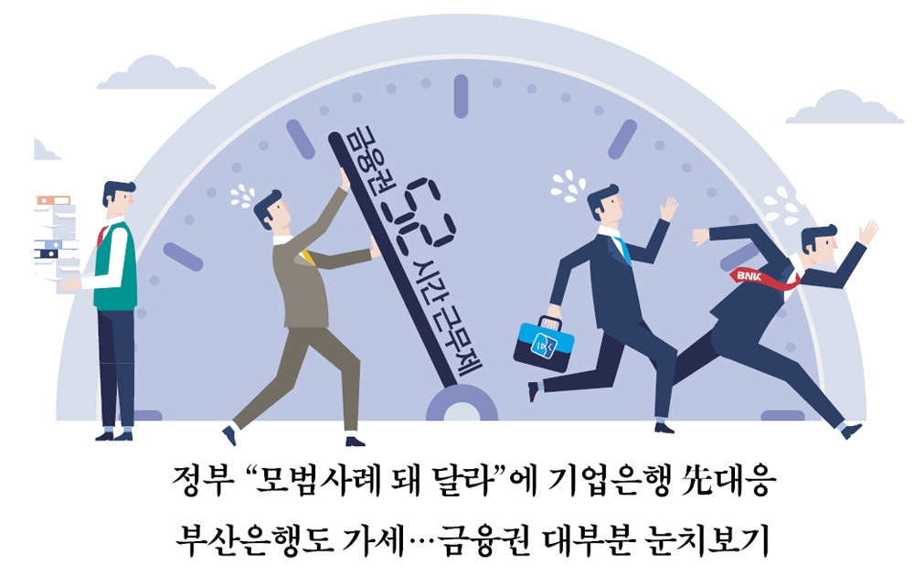 김도진 기업은행장, 주 52시간 근무 내달 도입