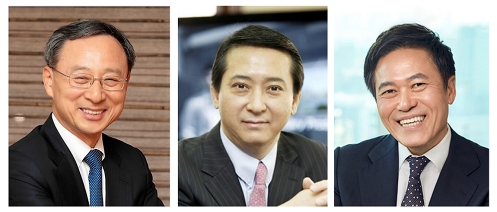 △(왼쪽부터) 황창규 KT 회장, 권영수 LG유플러스 부회장, 박정호 SK텔레콤 사장