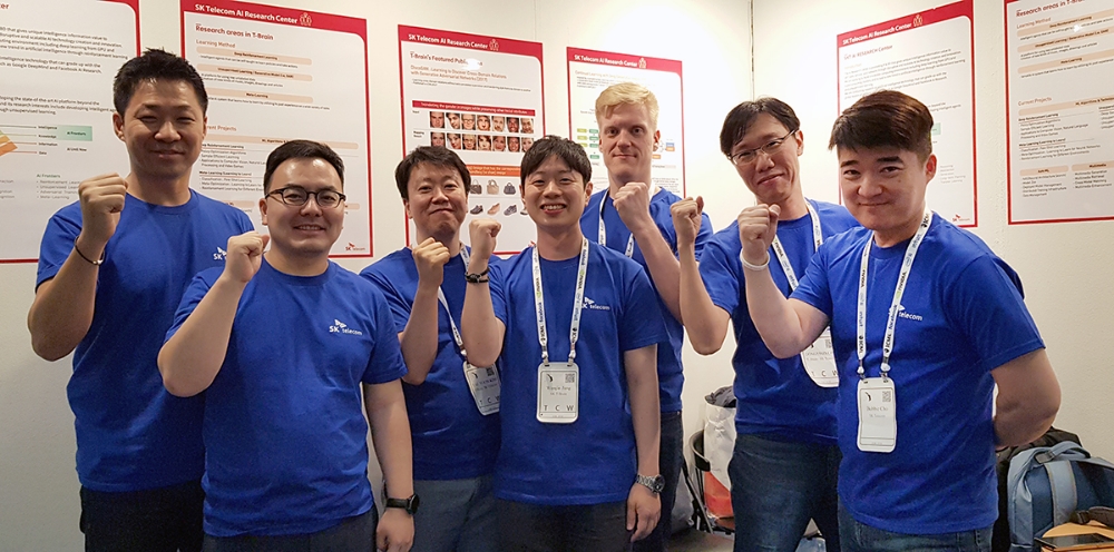 △지난 10일부터 15일까지 스웨덴 스톡홀롬에서 진행된 세계적인 머신 러닝 분야 국제 학술회의인 ICML에 SK텔레콤이 부스를 마련하고 글로벌 AI 인재 채용에 나서고 있다