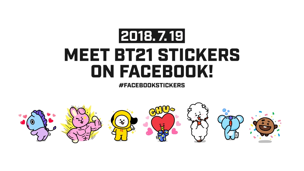 △20일 라인프렌즈가 페이스북 및 페이스북 메신저에 글로벌 밀레니얼 인기 캐릭터 ‘BT21’을 활용한 페이스북 스티커와 카메라 효과 등을 글로벌 론칭했다