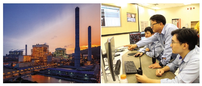 ▲ 작년 9월 대림산업이 준공한 ‘만중5발전소’, ▲대림산업 직원들이 ‘만중5발전소’ 준공에 참여한 모습. 사진 = 대림산업