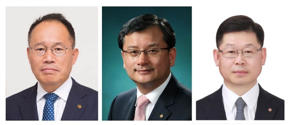 △(왼쪽부터)옥경석 ㈜한화 화약 및 방산부문 통합 대표이사, 여승주 한화생명 사장, 이구영 한화케미칼 사업총괄