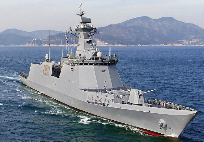 대우해양조선이 건조해 지난 2월 해군에 인도한 2800톤급 호위함 '대구함'.