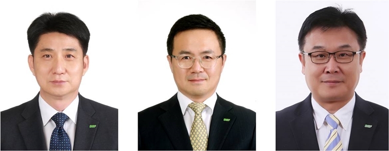 (사진 왼쪽부터) 송재국 신임 상무, 황환조 신임 상무, 김민형 신임 상무. 사진=BGF그룹.