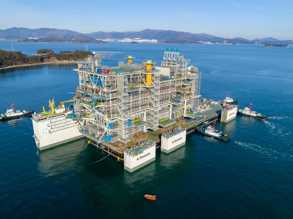 삼성중공업이 발주처에 성공적으로 인도한 '요한 스베드럽 P1 플랫폼'. (사진=삼성중공업)