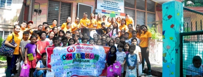 필리핀 마닐라 소재 Concordia 아동 센터에서 웰컴금융그룹의 해외법인 웰컴파이낸스필리핀(WELCOME FINANCE, INC) 직원들이 "The gift of smile" 을 주제로 진행한 봉사활동 / 사진 = 웰컴저축은행