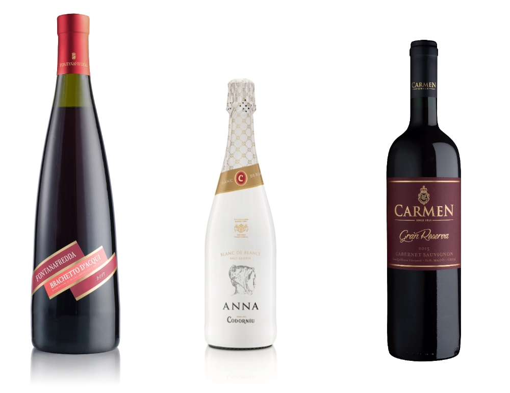 (왼쪽부터) 르 프롱드 브라케토, 안나 코도르뉴, 카르멘 그란 리쎄르바 카버네 소비뇽