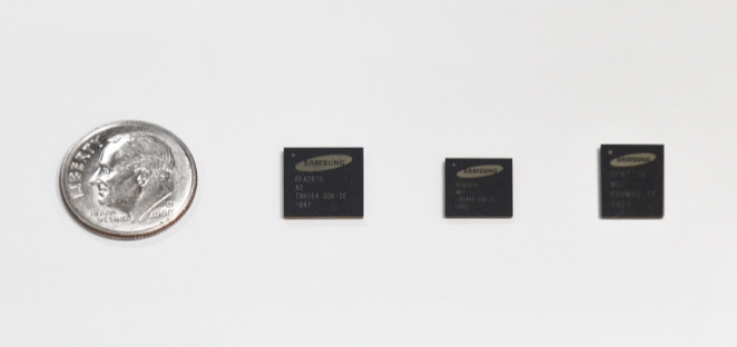 △삼성전자가 이번에 개발 성공한 무선 통신 핵심칩의 모습/사진=삼성전자