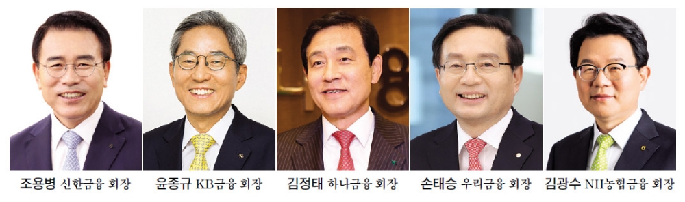 막오른 5대 금융지주 리딩금융 쟁탈전