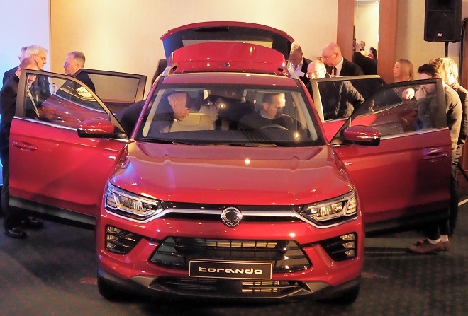 지난 2일(현지시간) 영국 런던 북서쪽 버밍엄(Birmingham)에서 열린 코란도 론칭 행사. (사진=쌍용차)