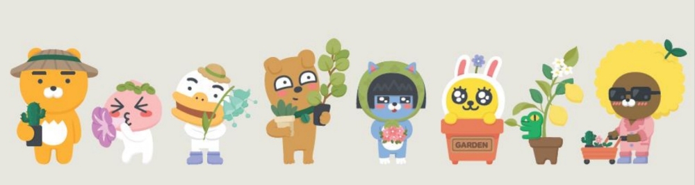 △카카오 프렌즈 캐릭터의 모습. 왼쪽부터 라이언, 어피치, 튜브, 프로도, 네오, 무지, 콘, 제이지/사진=오승혁 기자