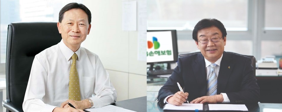 △현대해상 이철영 부회장(좌), DB손해보험 김정남 사장(우)