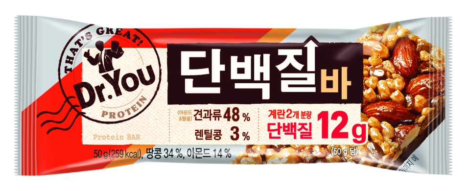 오리온, '닥터유 단백질바' 출시 6주 만에 100만개 돌파