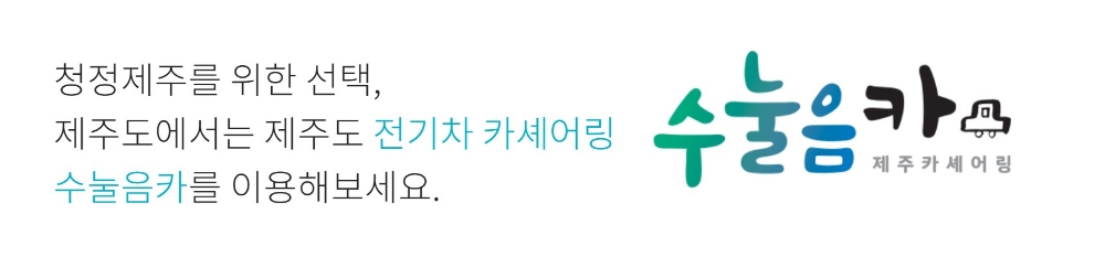 △딜카가 제주도에서 지역 특화 사업으로 진행하고 있는 제주 카셰어링 수눌음카의 홍보 자료/사진=오승혁 기자(자료 편집)