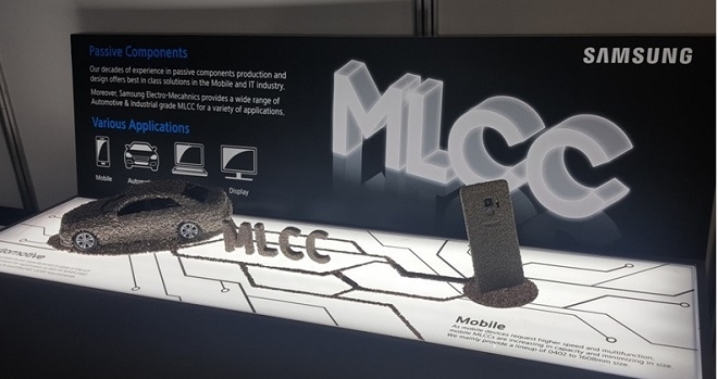 삼선전기 한국세라믹학회 MLCC 소개부스. (사진=삼성전기)
