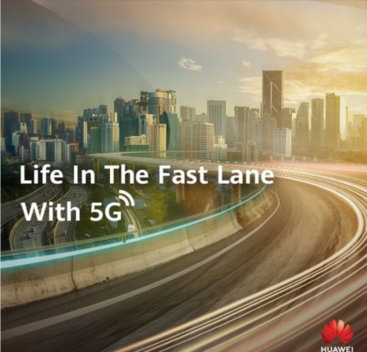 △화웨이의 5G를 광고하는 홍보물/사진=오승혁 기자(자료 편집)