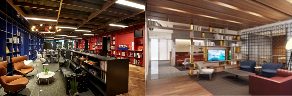 은행들은 PB센터를 일반 영업점과 차별화한 문화공간으로 조성하고 있다. 사진 왼쪽은 KEB하나은행 Club1 PB센터, 오른쪽은 한국씨티은행 서울센터. / 사진출처= 각행 제공