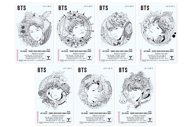 티머니, ‘BTS 일러스트 투명 카드’ 출시