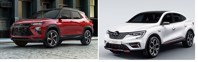 쉐보레 트레일블레이저(왼쪽)와 르노 XM3 인스파이어 콘셉트. (사진=각사)