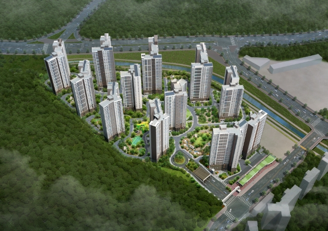 대우건설 전남 광양 '푸르지오 더 퍼스트' 조감도. /사진=대우건설