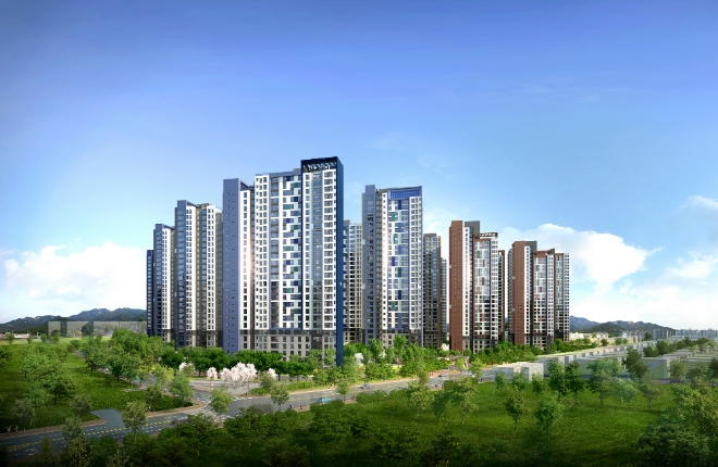 포스코건설 광주광역시 ‘염주 더샵 센트럴파크’ 투시도. /사진=포스코건설